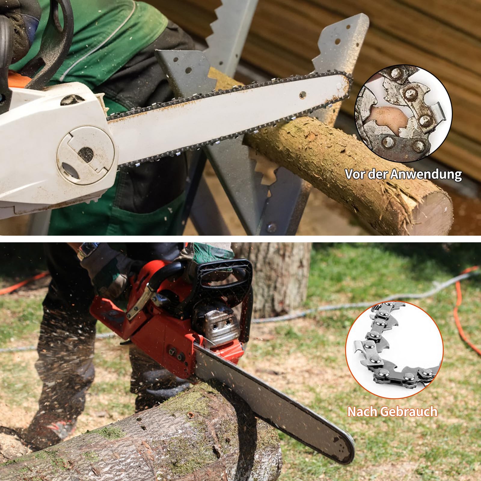 Gaoduanluoluo Kettensäge Schärfgerät – Handbetrieben, Mit 3 Schleifköpfen, Aluminiumgehäuse – Für Alle Kettensägen, Tragbar, Einfache Handkurbel – Präzises Schärfen Für Forst & Garten