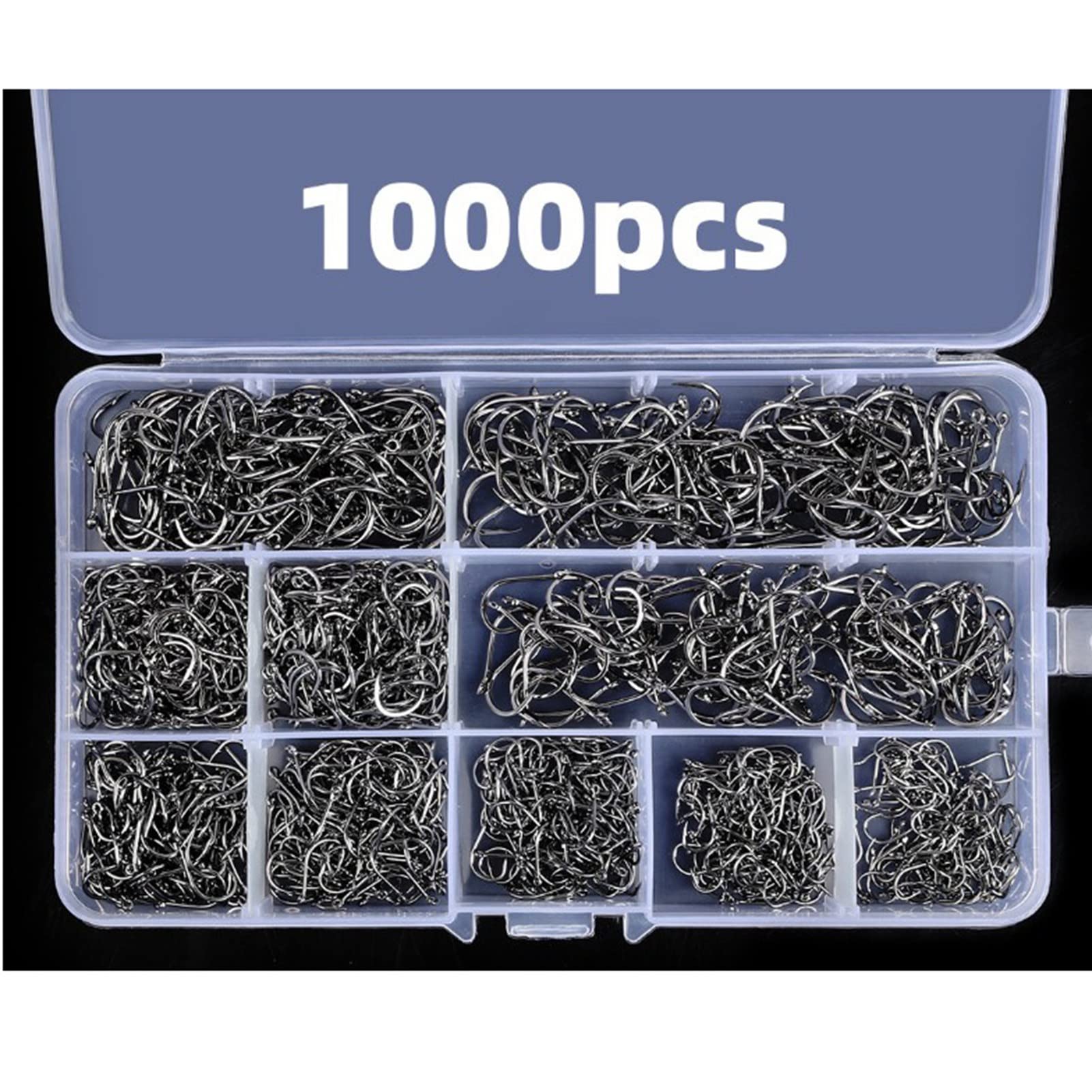 JZK Lot De 600 Hameçons De Pêche En Acier Au Carbone Avec