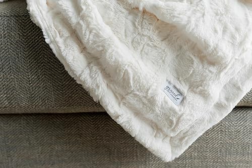 Miniatura 4 de GRACED SOFT LUXURIES Manta de piel sintética más suave, cálida, elegante y acogedora para viajes, hogar, cama, sofá, sala de estar (color marfil