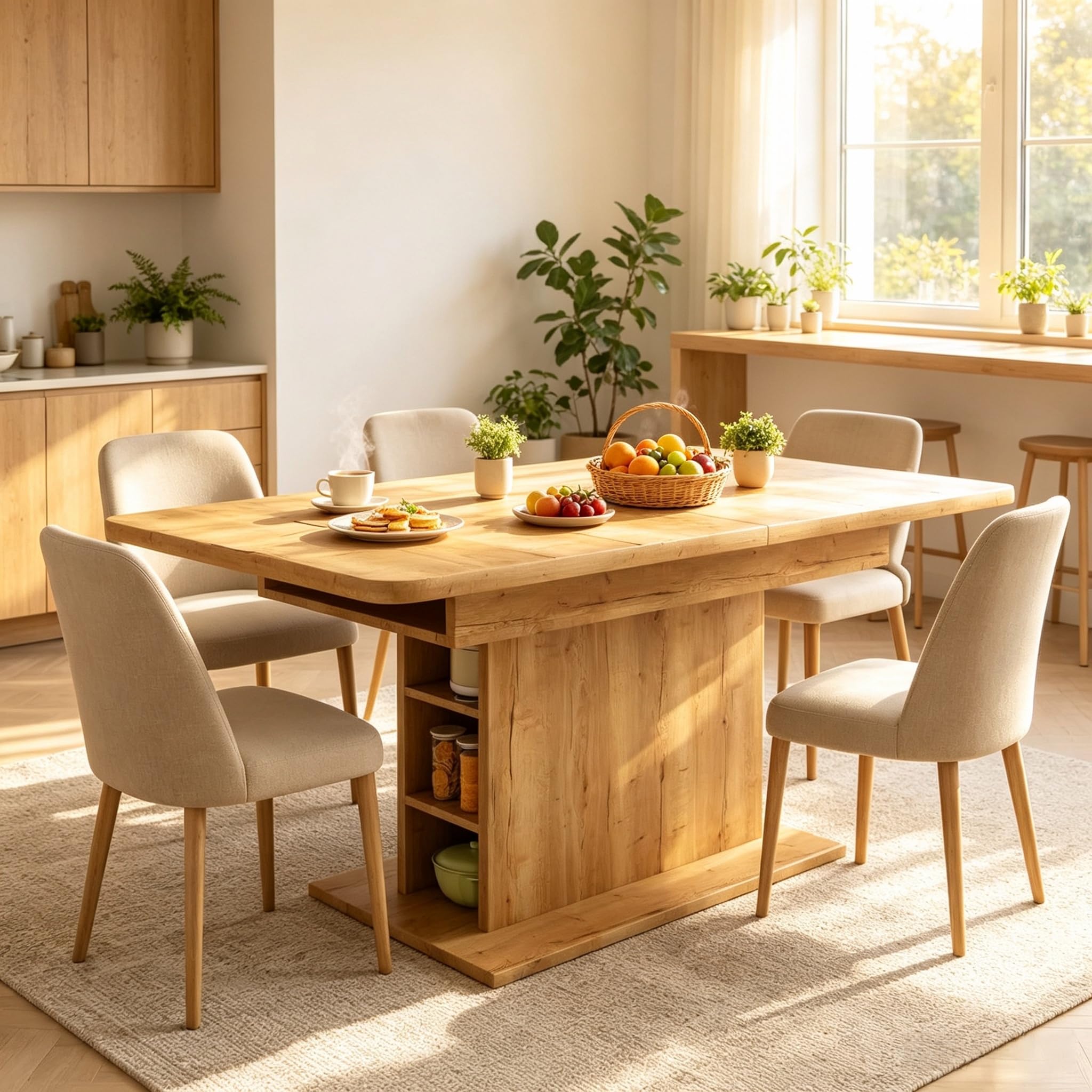 Mesa de comedor ovalada de 180 x 90 cm para 4-6 personas, mesa de cocina rústica de nogal, mesa de comedor grande de madera para cocina, salón y comedor