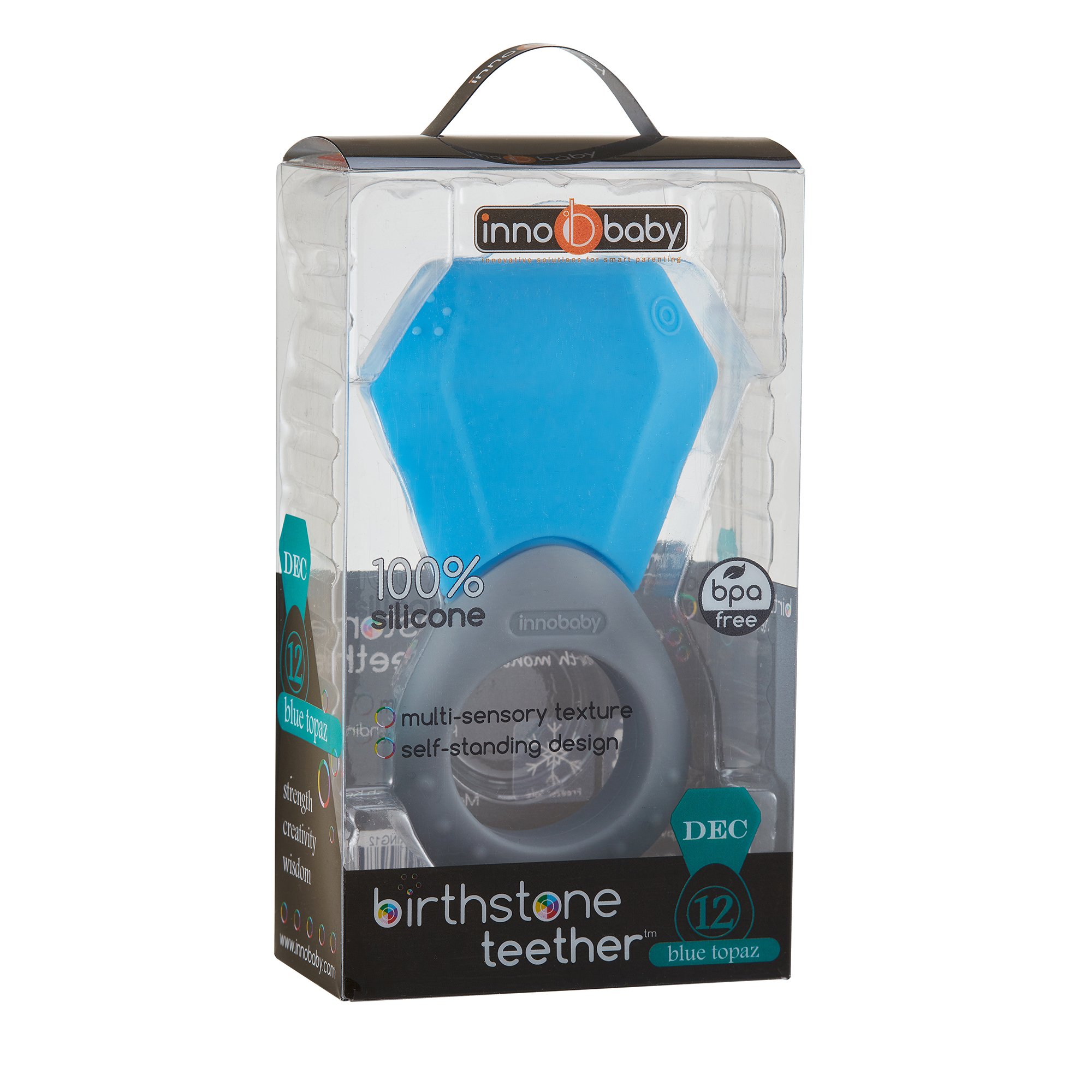 INNOBABY TEETHIN' Smart Birthstone Ring TEETHER - December (Blue Topaz)