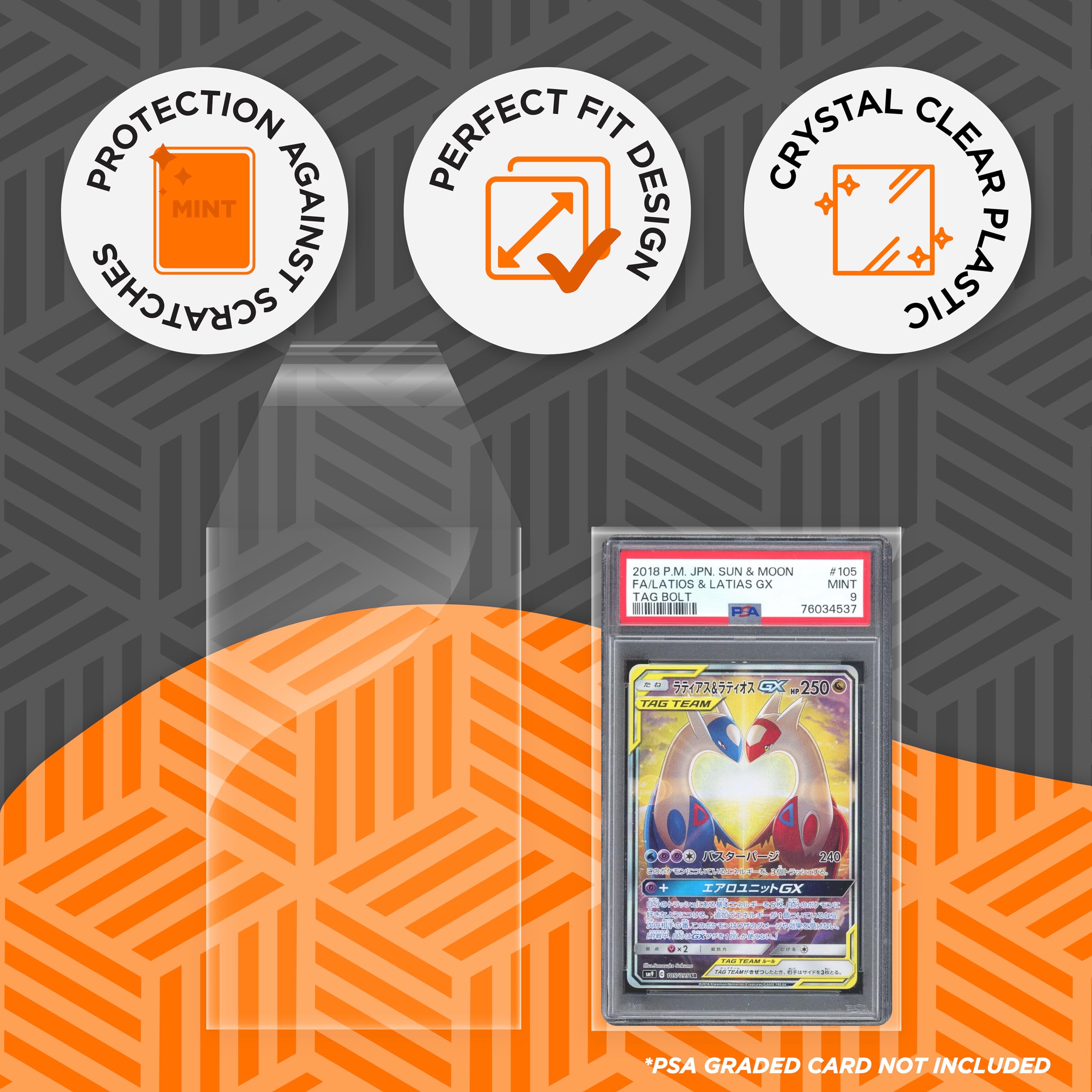 cgc card sleeves Graded Card Resealable Sleeves (100ct) main image 1