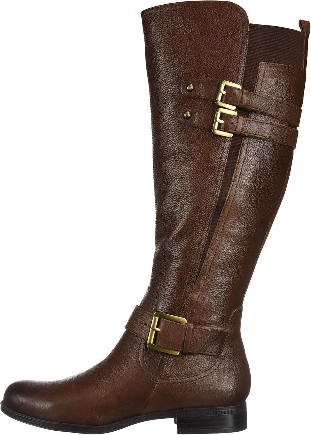 Naturalizer Womens Jessie Knee High Buckle Detail Riding Boots 7 Chocolate Wc