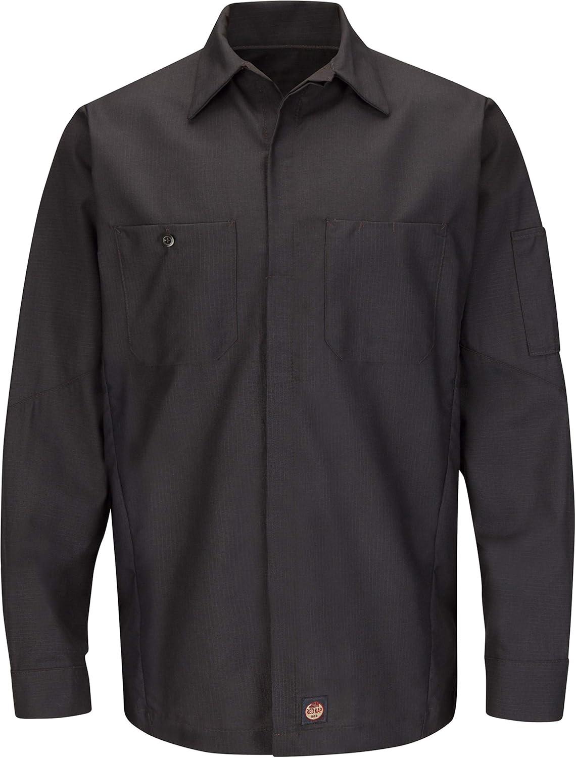 Red Kap Men's Ripstop Crew Shirt, Long Sleeve