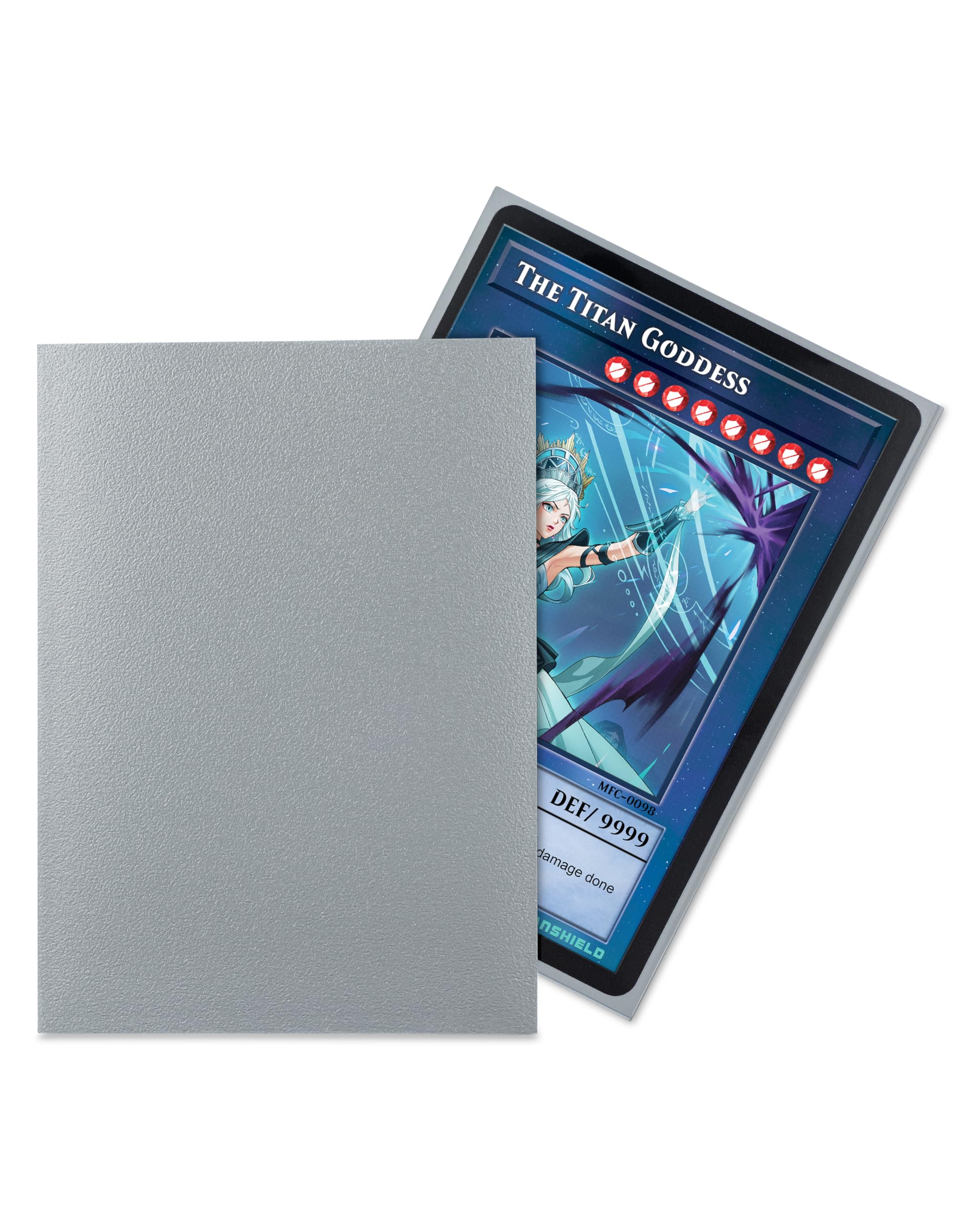 yugioh silver card sleeves TitanShield Small Japanese Sleeves, (150 Sleeves) No Custom Bundle Gold Star Cards:Kyorge No.1554 Light and Yami yu gi oh