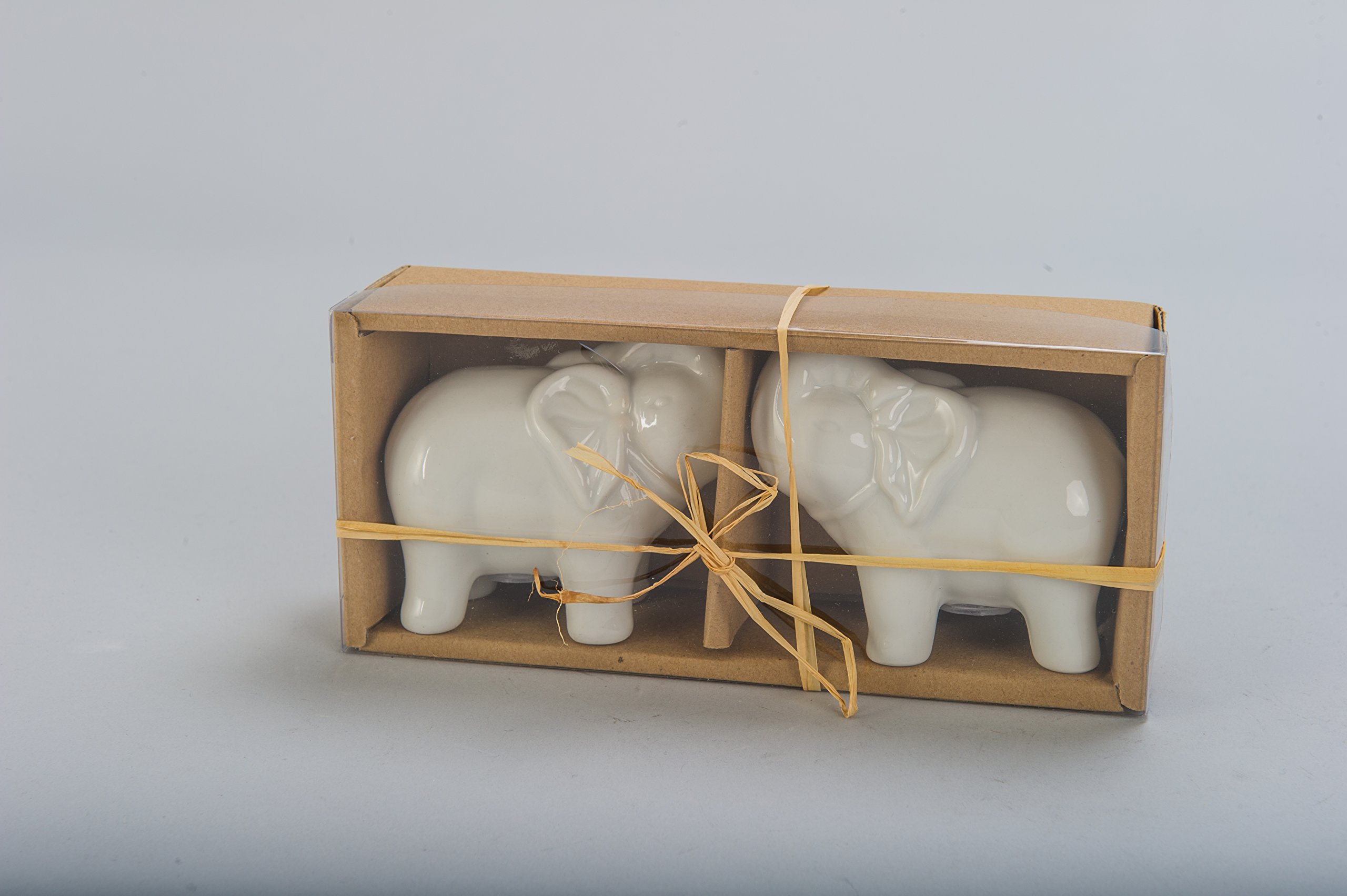 BIA Cordon Bleu - Salero y pimentero, diseño de elefante, color blanco