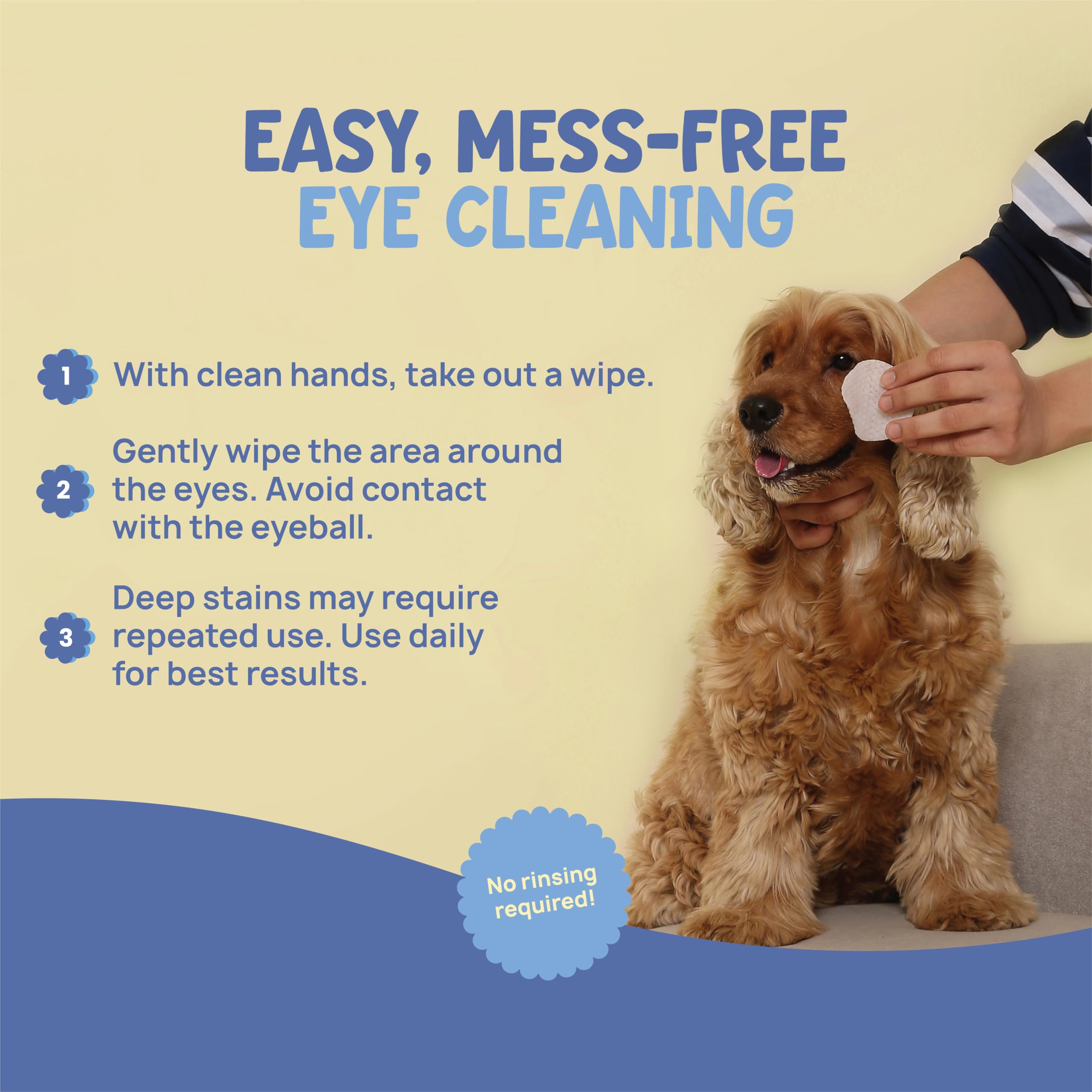 Pet Eye Wipes for Dogs & Cats, 100 Count — Amazon image 7
