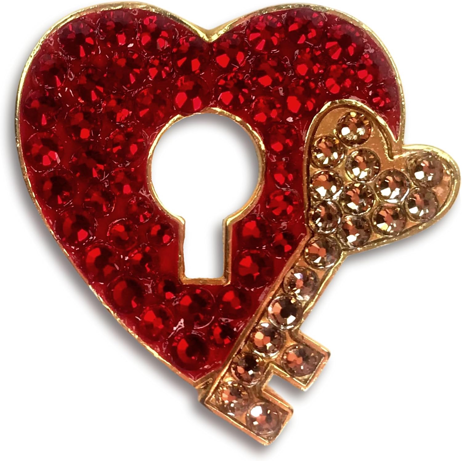 Premium Crystal Golf Ball Marker Bonjoc with Magnetic Hat Clip Heart | Perfect Golf Accessories, Golf Gift, and Golf Giveaway for Men Women with add-ons Available!