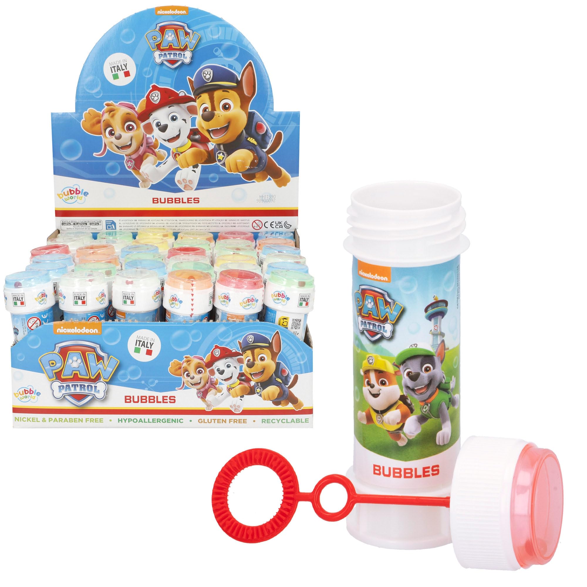 Dulcop 103693000 Seifenblasen, Modell Paw Patrol, 36 Tuben, 60 ml