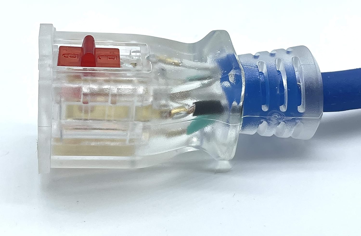 Webber Pro-Series Safety Extension Cable NEMA 5-15P Plug to in-Line GFCI with Illuminated “Triton” Locking Triple Receptacles 2.5'. Webber CW43544-IA (CW43544)