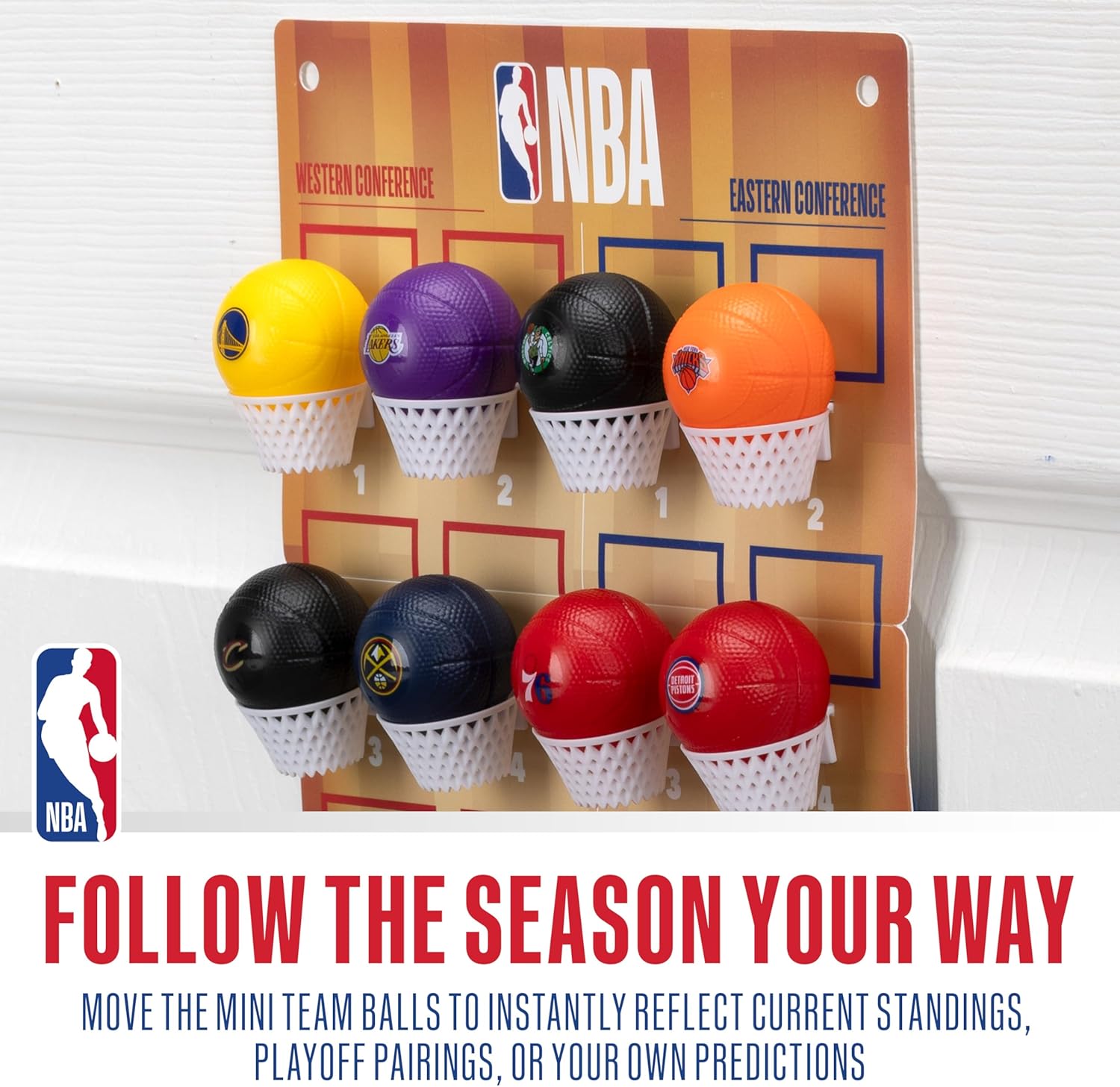 Franklin Sports Unisex Adult Hoop Tracker – Official Standings Board with Mini Hoops & Basketballs