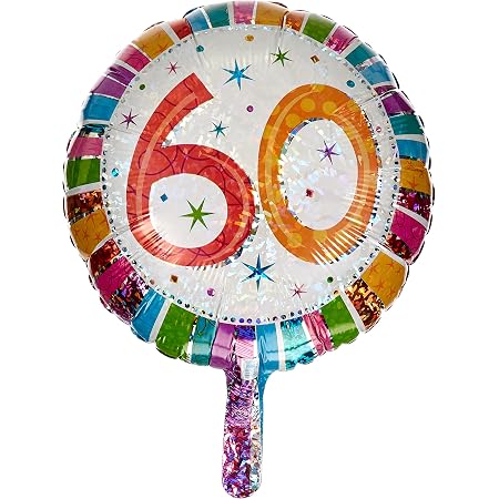 Amscan Folienballon '40' – Ca. 43 Cm, Holografisch Glitzernd, Für Helium Oder Luft