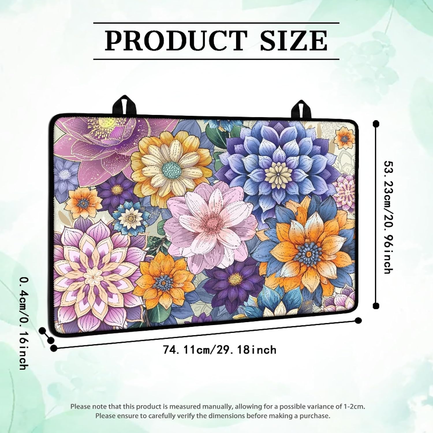 Boho Floral Stove Cover Stove Covers for Electric Stove,Anti-Slip Silicone Stove Cover,Foldable Multipurpose Glass Top Protector with Hanging Loop,Thick Natural Rubber(29.18"x20.96",Pink)