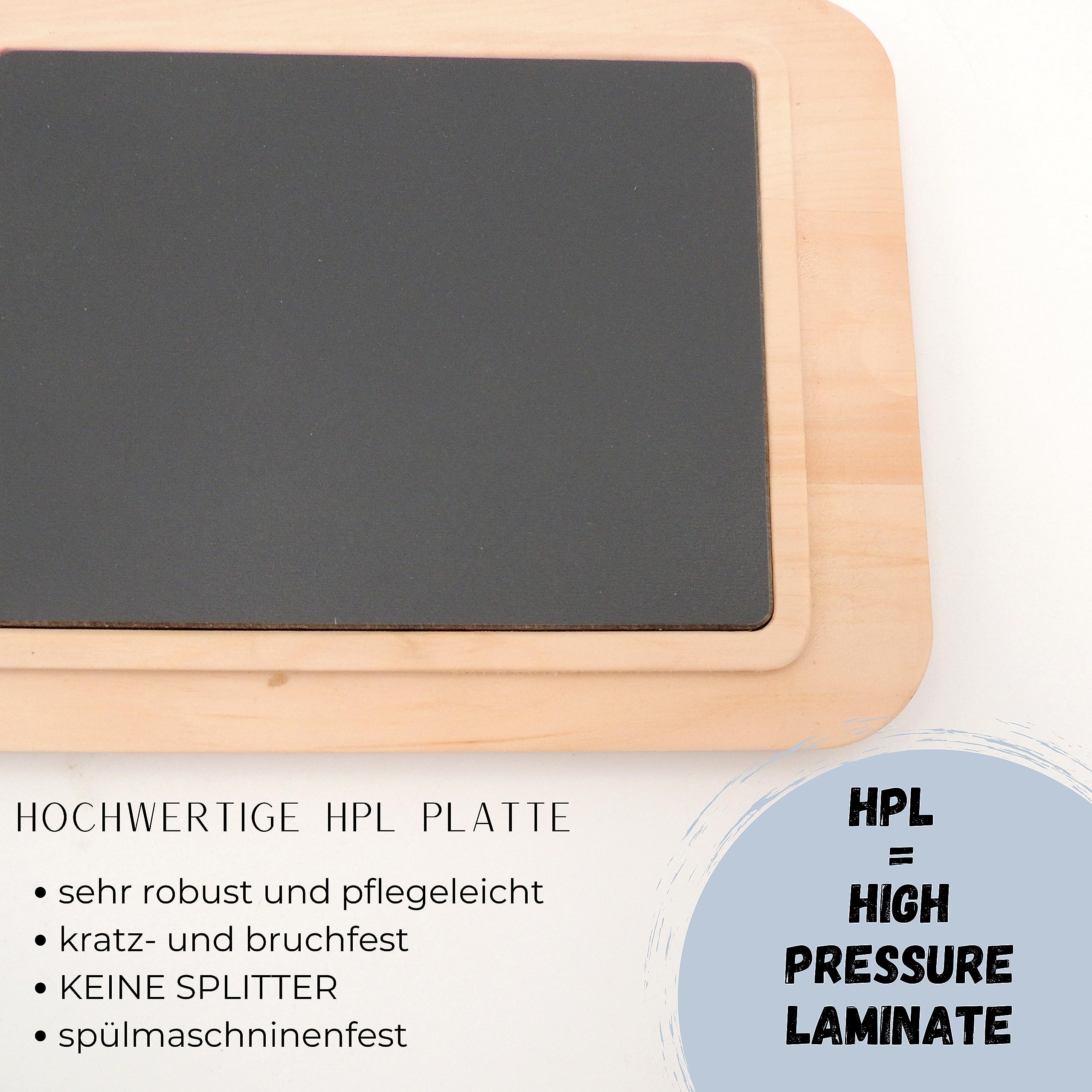 JOWE personalisierte Butterdose aus Zirbe | Zirbenbutterdose mit HPL Platte | made in Austria | Mit Gravur