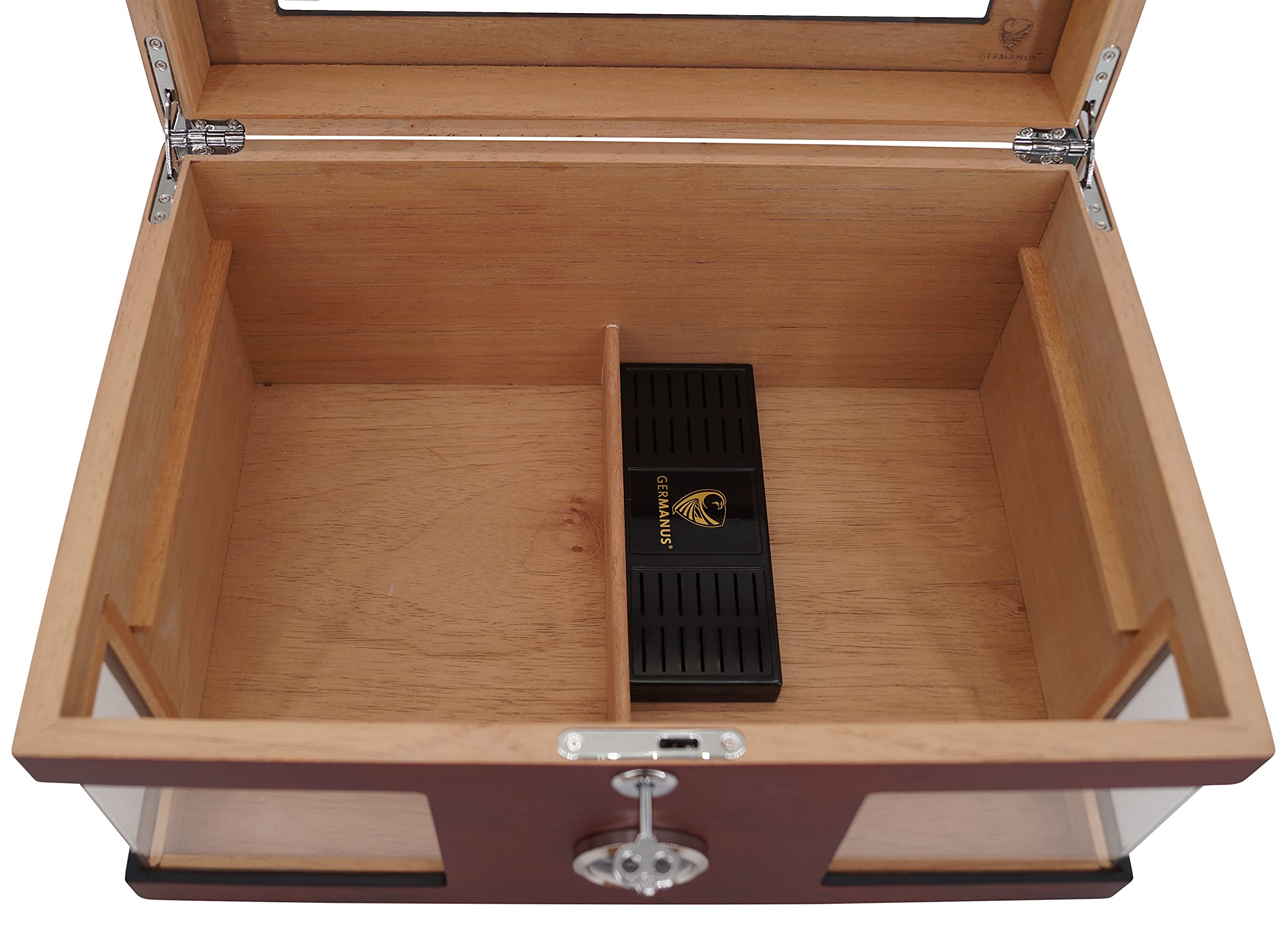 GERMANUS Humidor Cassapanca con finestra Marrone