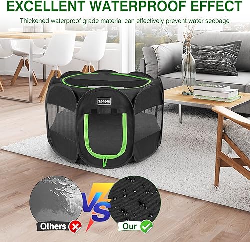 Miniatura 3 de Corralito portátil para perros y mascotas, plegable, extra resistente, no se puede ensamblar, jaula de tienda de campaña para interiores y
