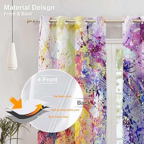 Miniatura 456 de Cenefas de cocina modernas con patrón de cobre marrón dorado para ventanas, cenefas opacas abstractas de marcas de arañazos y cortinas opacas