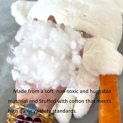 Miniatura 3 de Tanha Animales de peluche de ganso grande, almohada de felpa de ganso grande de 51 pulgadas, almohada de peluche de pato de ganso gigante
