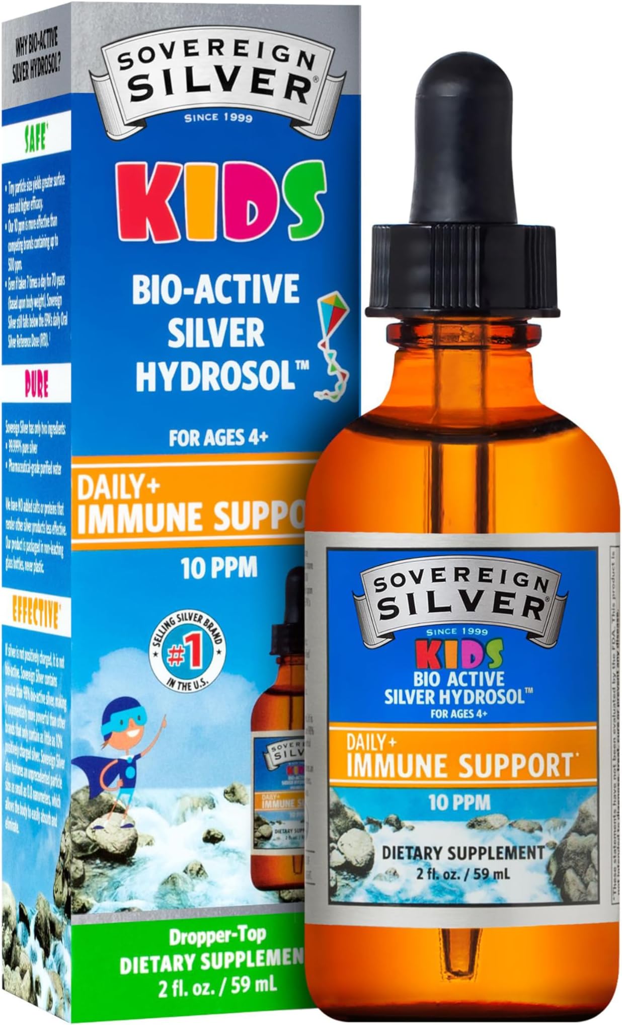 Kids Bio-Active Silver Hydrosol Droper, 60 ml