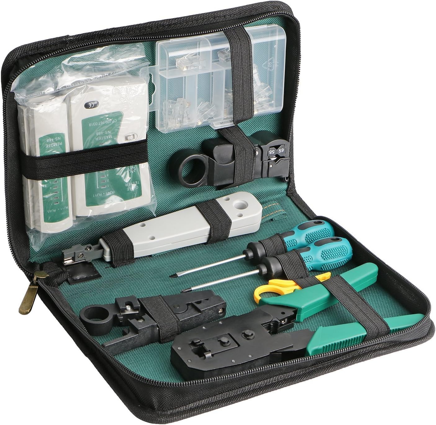 Network Computer Electronic Repair Tool Kit (11 in 1, Green)