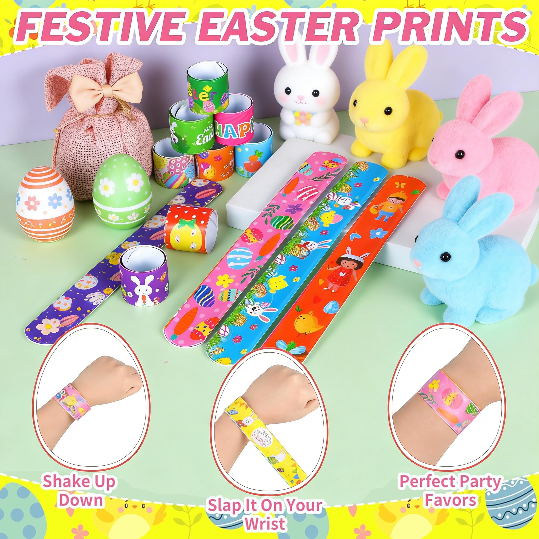 132 Pcs Easter Egg Fillers,Easter Party Favors for Kids Boys Girls,Plastic Easter Basket Stuffers,Bulk Small Toys for Easter Eggs Hunt Gift Goodie Bags Stuffers Classroom Prizes Party Filling Treats