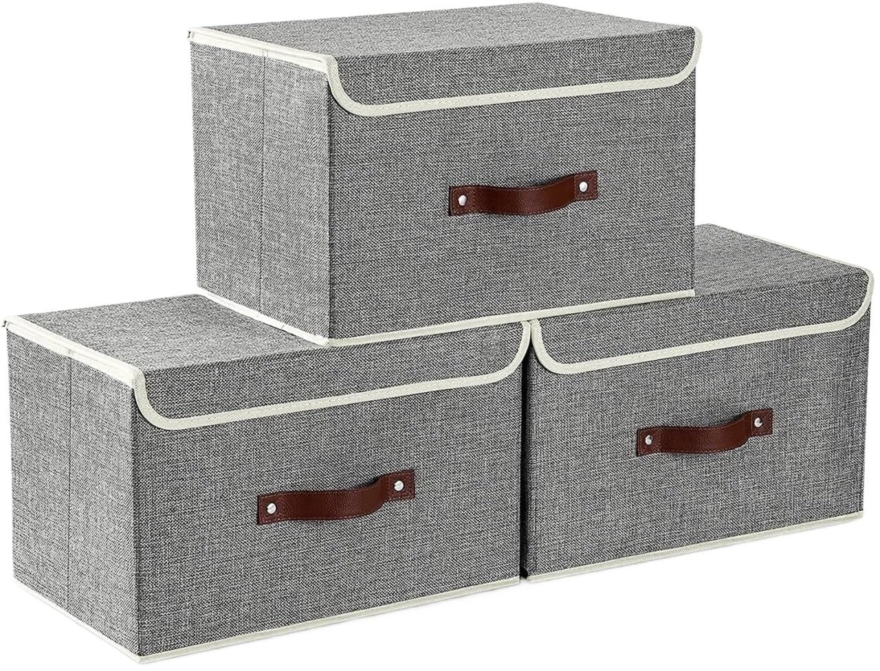 Paniers de rangement pour vêtements à placer dans le dressing ou sur une étagère