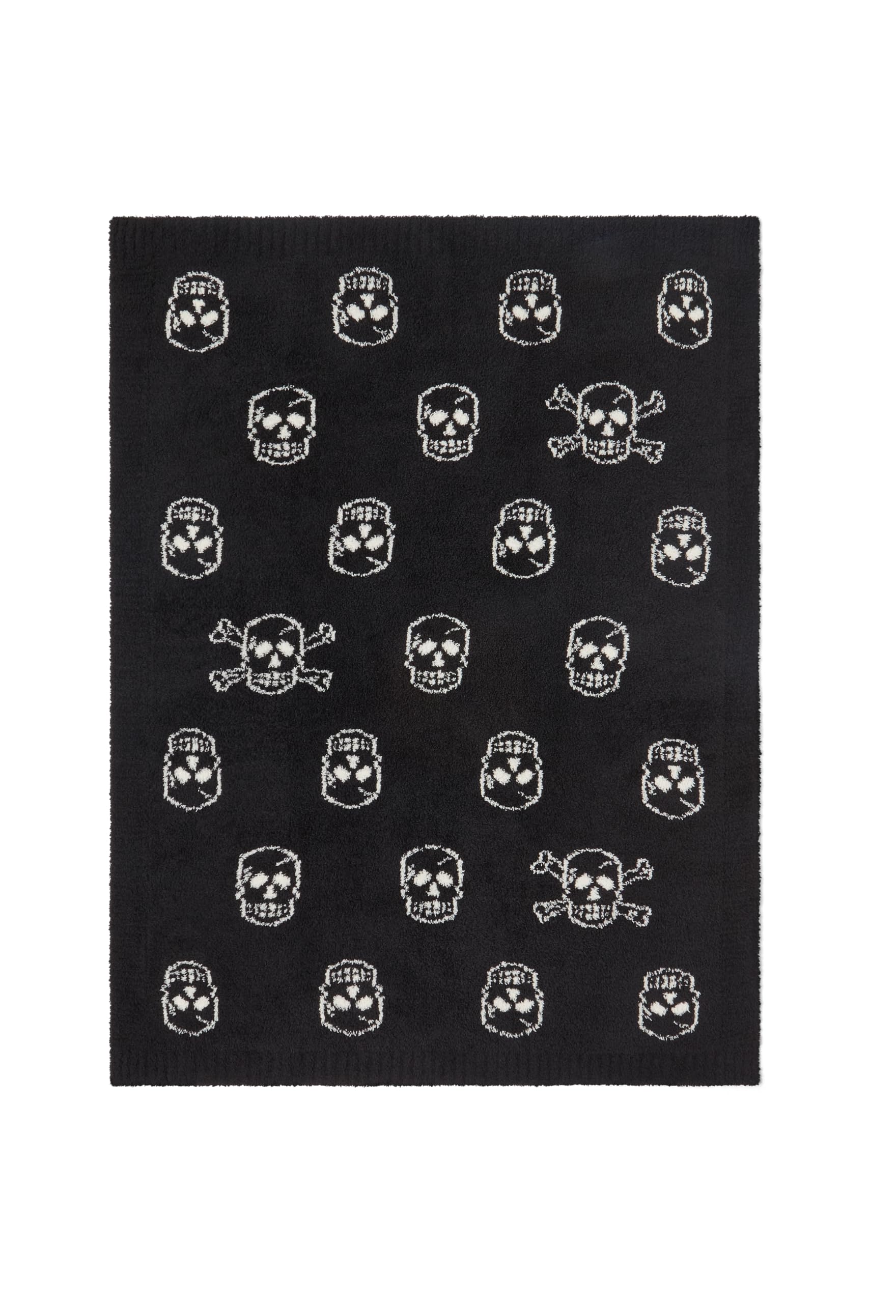 Barefoot Dreams® CozyChic® Skull Stroller Blanket, Black-Cream, 30"x40"