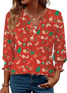 Lomon Christmas Shirts Length Clothes