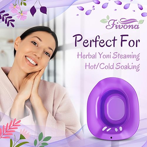 Miniatura 3 de Yoni - Asiento de vapor para inodoro, bañera vaginal, lavabo de baño sentado para hemorroides y cuidado posparto, diseño plegable que ahorra espacio
