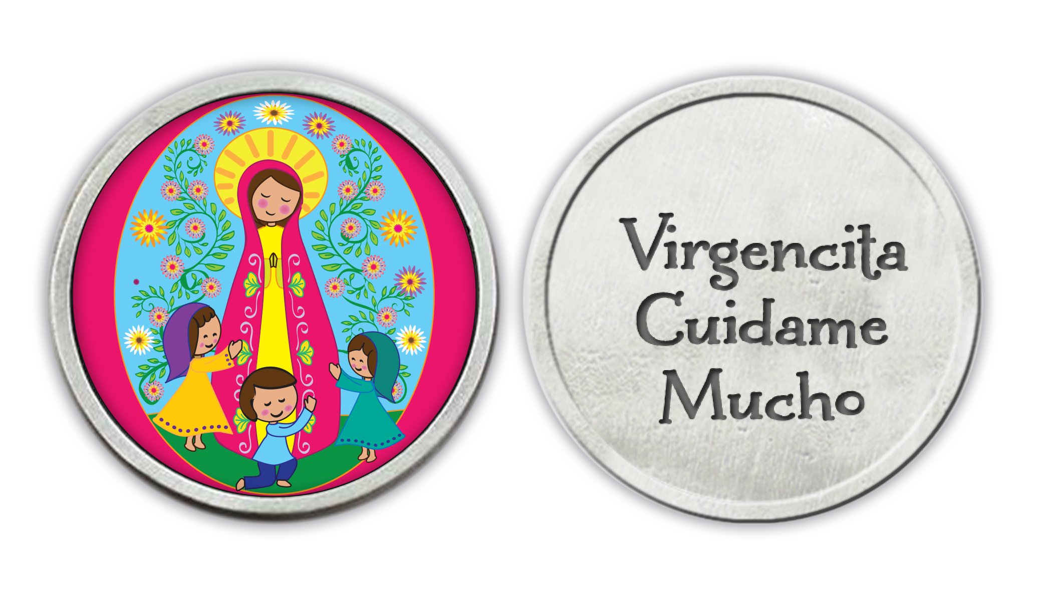 Jeton de poche Virgencita Fatima pour une sérénité spirituelle au quotidien