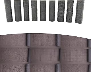 Terrain Texture Hand Roller for D&D, Wargaming, Battle Mat, Tabletop, Dungeons and Dragons, Symbols and Glyphs, Cobblestone Small, Cobbletone Medium, Stone, Stonework, 9 Rollers, 14th Edition