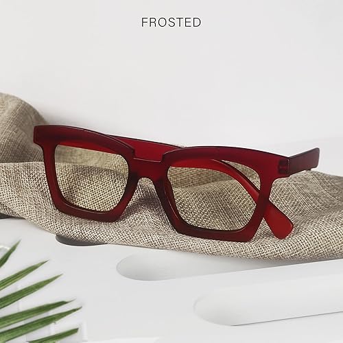 Miniatura 2 de Eyekepper Gafas de lectura de diseño para mujeres con bloqueo de luz azul lectores de computadora con bisagras de resorte - rojo +1.50