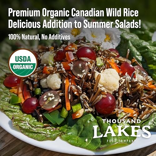 Miniatura 5 de Thousand Lakes Arroz silvestre canadiense orgánico - Premium - a granel - 2.5 libras  100% arroz salvaje  Cosechado silvestre