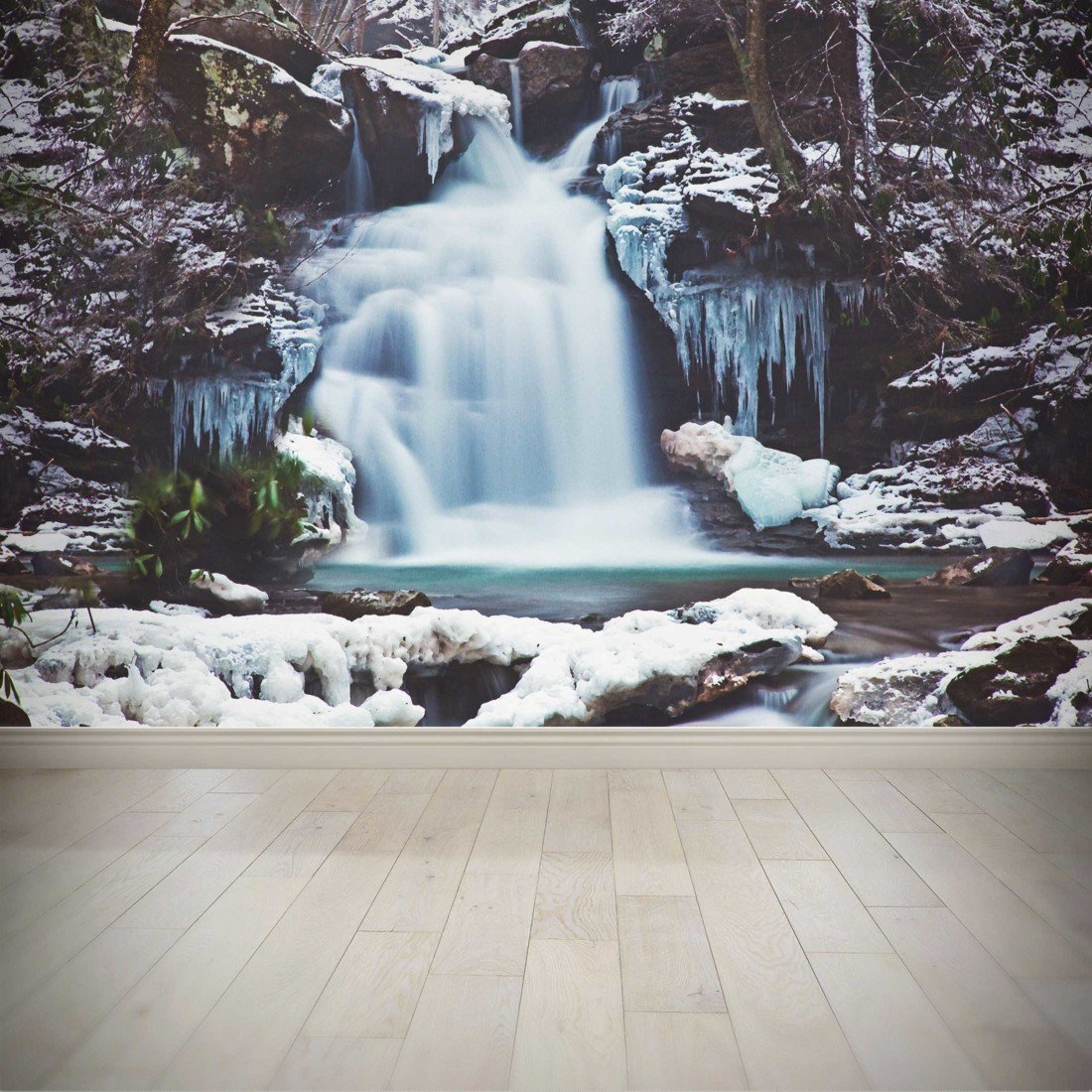 NISH! 3D Waterfall Wall Mural Wallpaper 019 (Vinyl Wall Covering