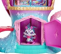 Vista 4 de Magic Mixies Mixlings Magic Light-Up Treehouse con revelación de habitación mágica y exclusiva mezcla de magia brillante y varita Exclusivo