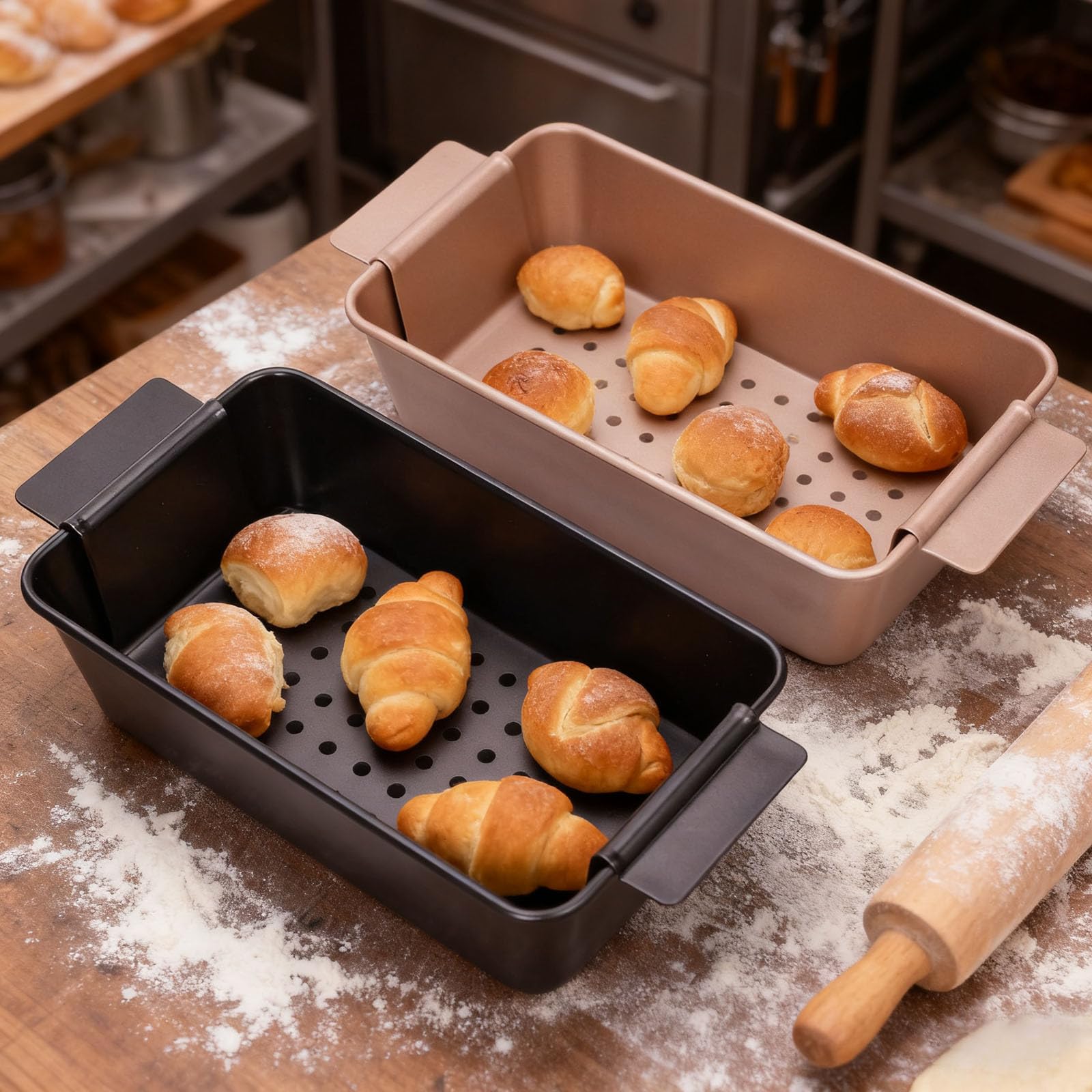 Amazon.com: 8 X 3 Inches Loaf Pans with Insert, Nonstick Meat Loaf