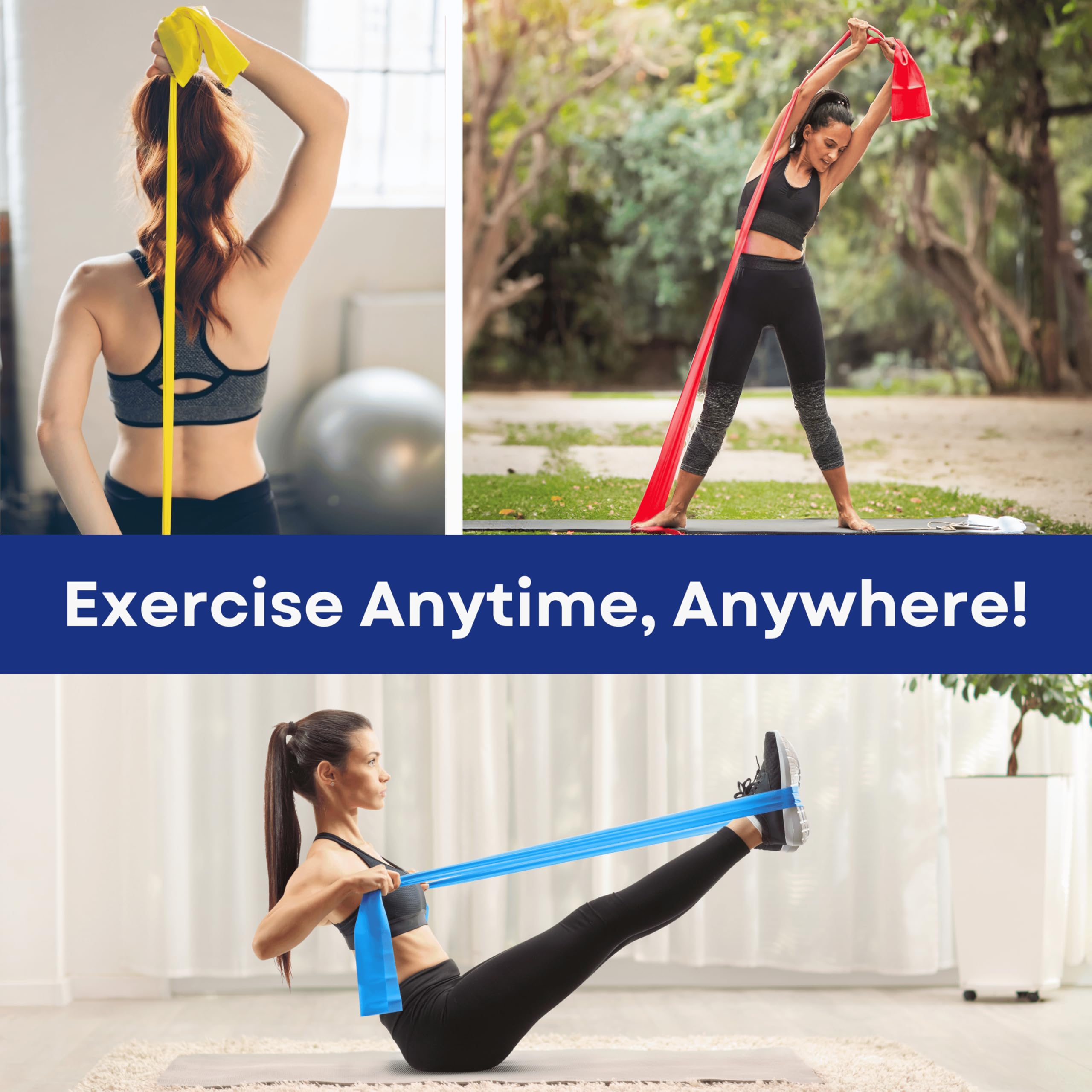 RMS Resistance Bands for Working Out, Physical Therapy, Yoga & Pilates — Amazon image 3