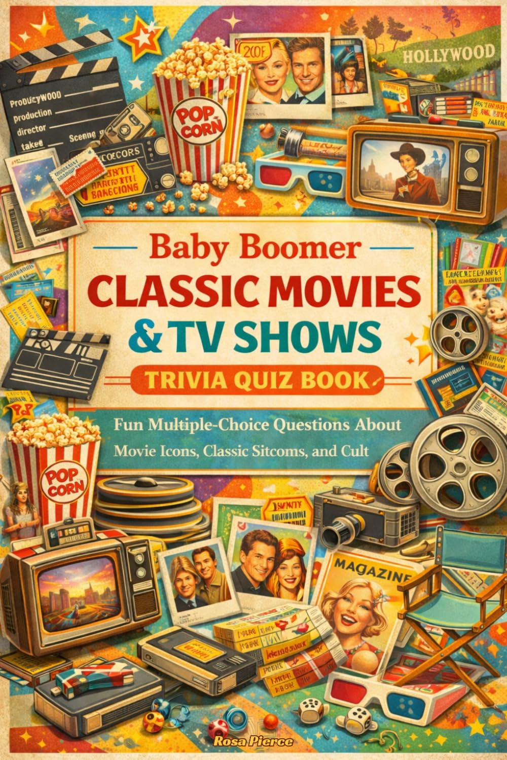Baby Boomer Classic Movies & TV Shows Trivia Quiz Book: Fun Multiple-Choice Questions About Movie Icons, Classic Sitcoms, and Cult Favorites