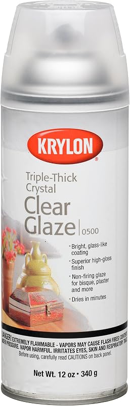 Krylon I00500A00 12-Ounce Triple Thick Clear Glaze Aerosol Spray