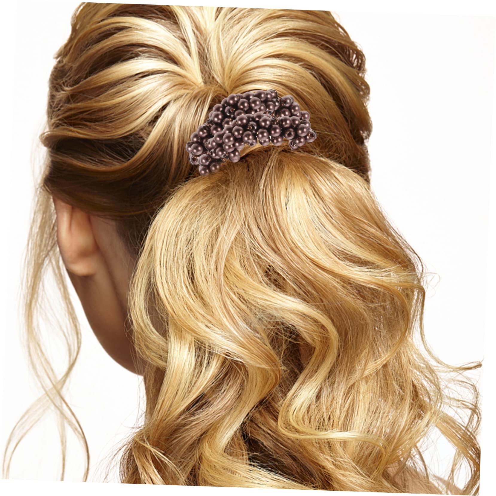 FRCOLOR 15 anillos para el pelo con perlas de tiara de de caballo, gomas para el pelo, bandas elásticas para el pelo, perlas de cristal, accesorio para la cabeza