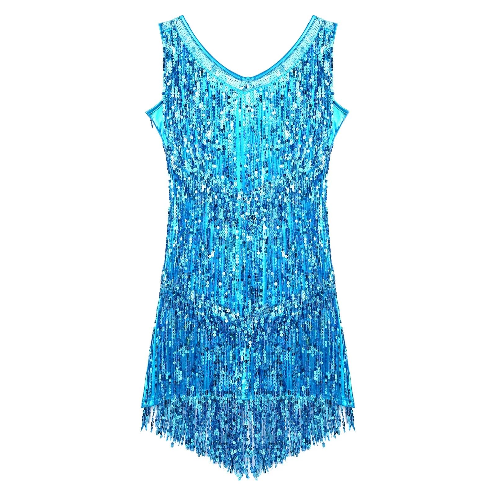 Latin Tanzkleid Frauen Latein Kleid Quasten Fransen Tango Samba Tanz Für Tanz