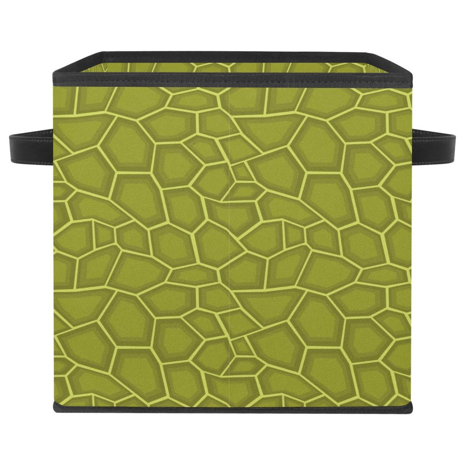 Boîte de rangement pliable avec poignées, cube en tissu imprimé tortue pour armoire