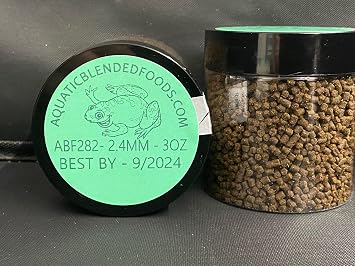 African Clawed Frog Soft Food Bits - Aquatic Frog Food 2.4mm with Squid,Shrimp & Spirulina A282FC 3oz