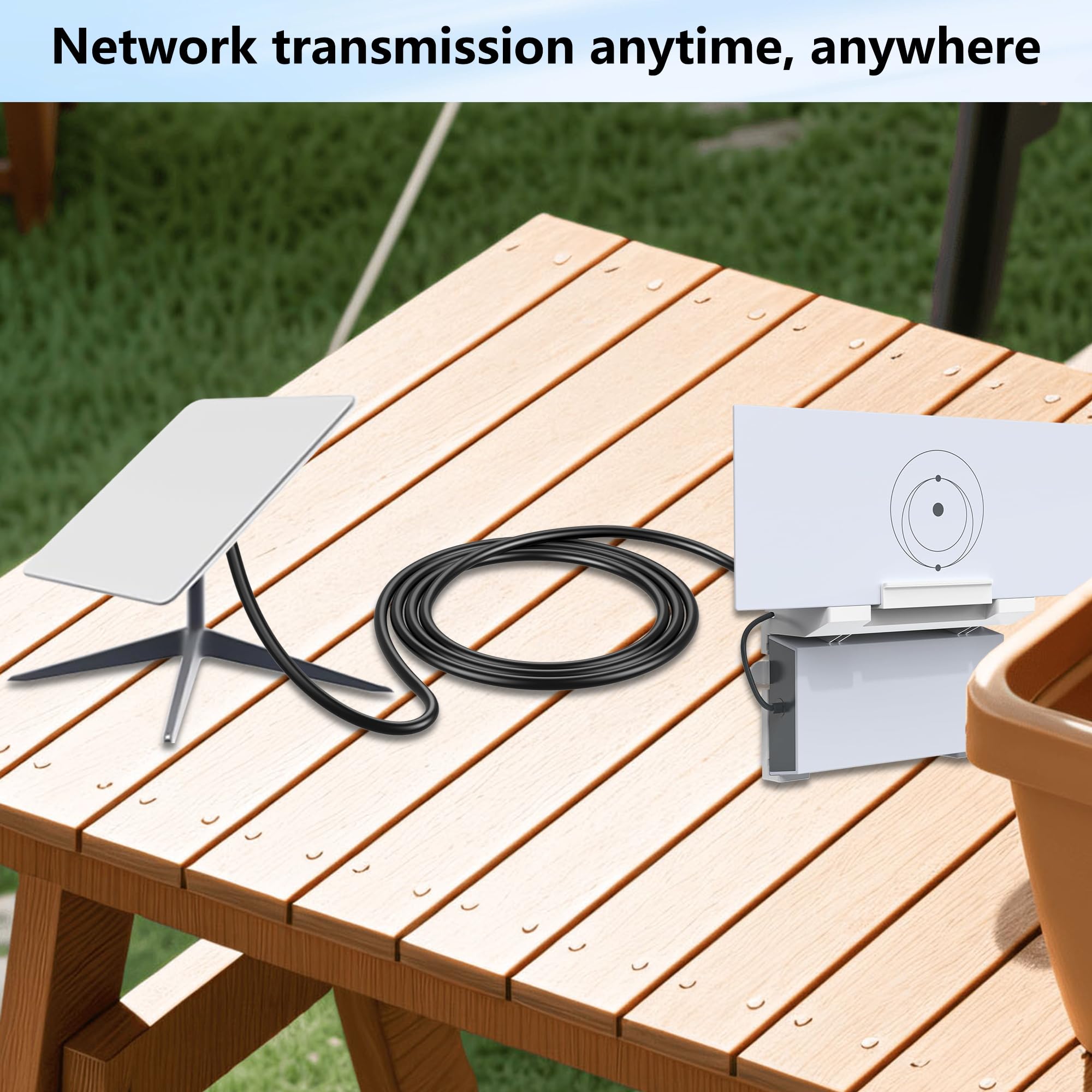 Cavo Ethernet Starlink GINTOOYUN 5m IP67 CAT6 – Prolunga Impermeabile Per Antenna E Router Starlink, Maschio-Maschio, 26AWG