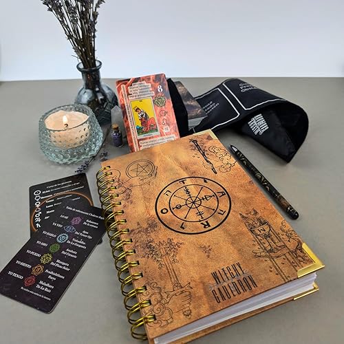 Miniatura 9 de Witchy Cauldron Juego de Aprendizaje de Tarot para Principiantes  Cartas de Tarot para Principiantes, Soporte de Tarot Satinado y Diario de Tarot