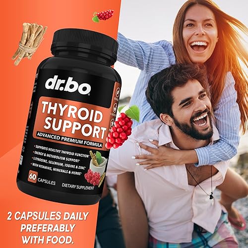 Miniatura 6 de Suplemento de apoyo para la tiroides para mujeres y hombres, metabolismo natural, estado de ánimo y potenciador de energía con L-tirosina, selenio,