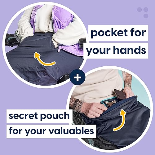 Miniatura 3 de MyBlanket Summer - Silla de ruedas ligera y compacta, acogedora con forro de algodón ligero, resistente al viento y al agua, permanece sentado,