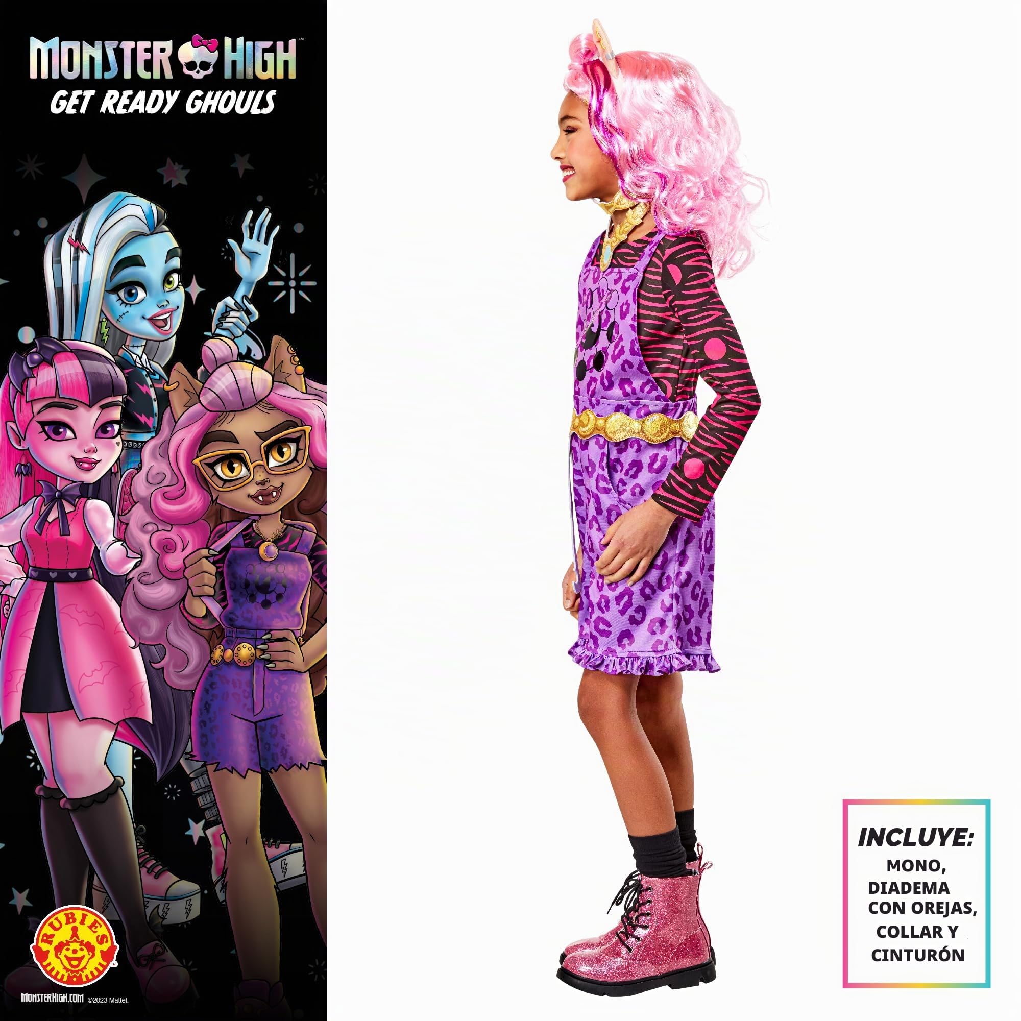 Rubie's Official Monster High Clawdeen Wolf Deluxe Child Costume, Kids Fancy Dress