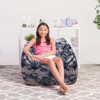 Vista 1073 de Posh Creations Puf estructurado cómodo para jugar, leer y ver la televisión, Malibu Lounge, tela de lona para colorear, criaturas