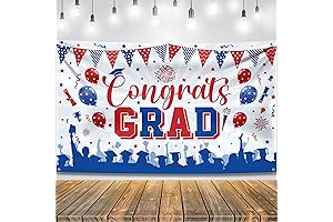 KatchOn Red and Blue Congrats Grad Banner
